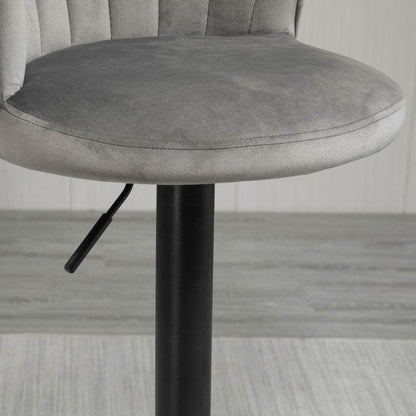 2er-Set Barhocker höhenverstellbarer Grau - Palo24