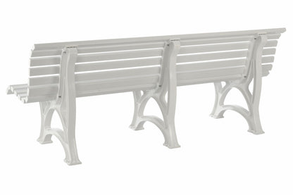Banquette BORKUM 4 places, plastique blanc