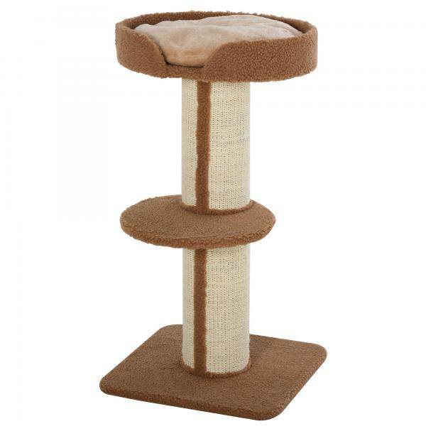 Katzenbaum Spielbaum Kratzstamm mit Plattform Sisal Lammkaschmir Hellbraun - Palo24