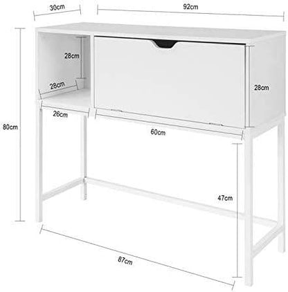Konsolentisch | Sideboard mit 1 Klappe | Flurtisch Weiss FSB21-W - Palo24