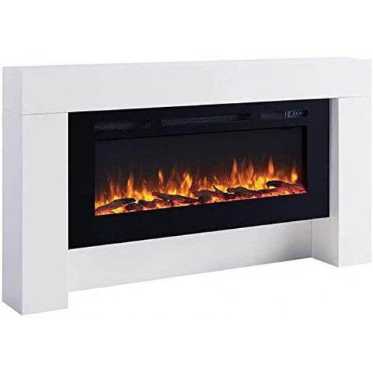 BALDERIA Elektrokamin Zeus 2000 Watt, 2 Heizstufen, Echtfeuereffekt Weiss - Palo24