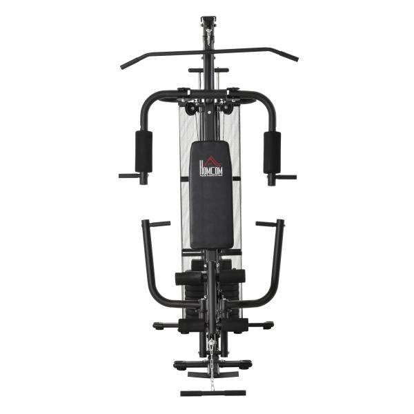 Gym Kraftstation Fitnessstation Multigym Fitnessgerät inkl. Gewichten Metall PU - Palo24