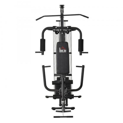 Gym Kraftstation Fitnessstation Multigym Fitnessgerät inkl. Gewichten Metall PU - Palo24