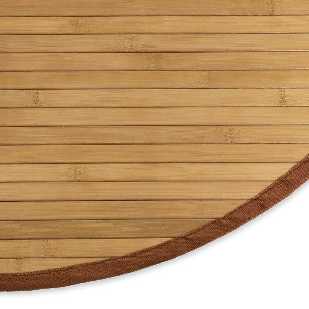 Bambusteppich Teppich 200 cm rund Bambus Bambusmatte braun - Palo24