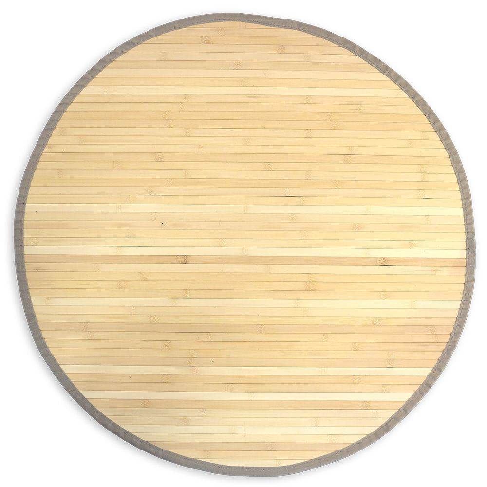 Bambusmatte Bambusteppich 200 cm rund natur - Palo24