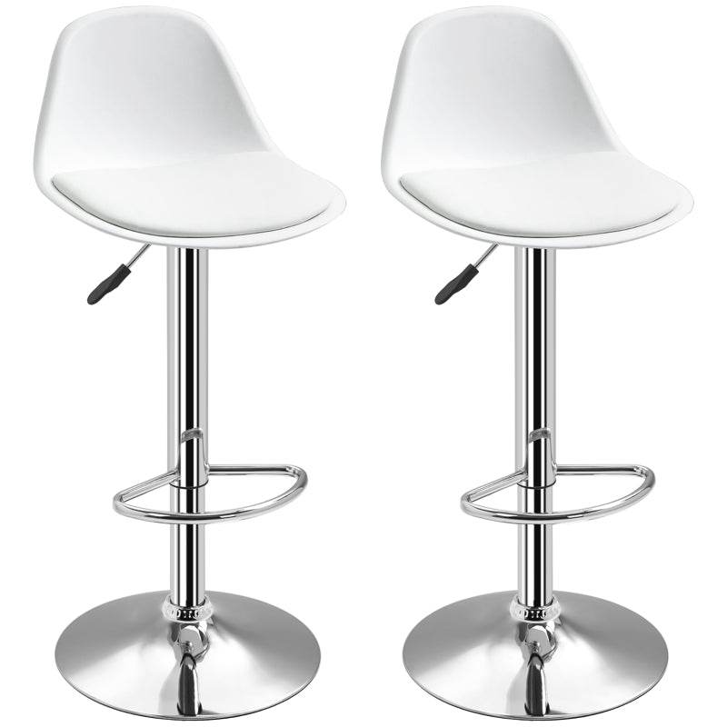 2er Set Barhocker höhenverstellbar weiss - Palo24