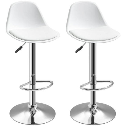 2er Set Barhocker höhenverstellbar weiss - Palo24