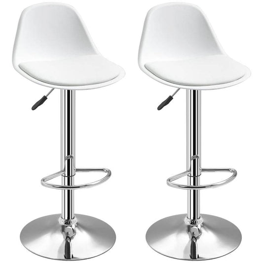 2er Set Barhocker höhenverstellbar weiss - Palo24