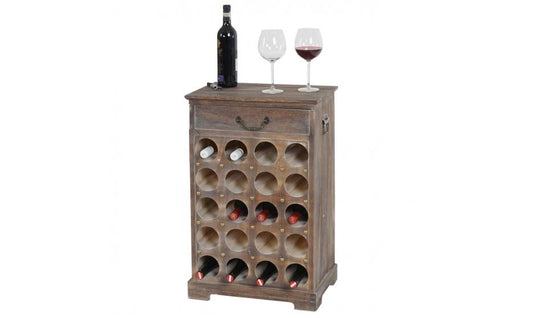 Weinregal, Flaschenregal Regal für 20 Flaschen, Shabby-Look, Vintage