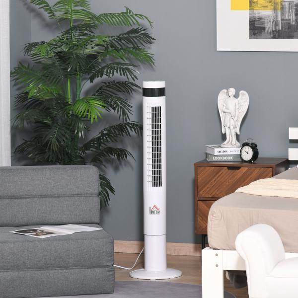 Turmventilator mit Fernsteuerung 85° Oszillierender 110cm Standventilator 50 W - Palo24