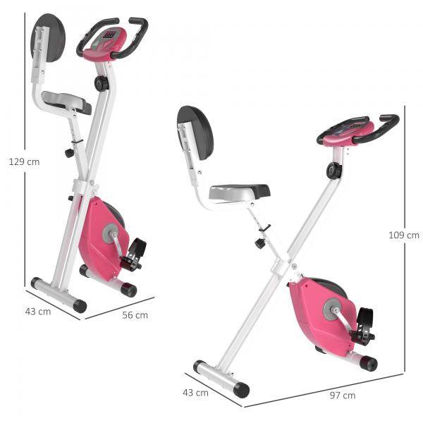 Heimtrainer Fahrradtrainer höhenverstellbar Rosa+Weiss - Palo24