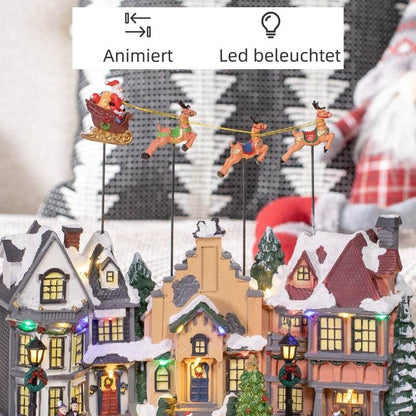Weihnachtsdeko Weihnachtsdorf 22 bunte LEDs - Palo24