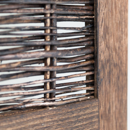 Paravent Braun Weide | 3 teilig | Holz | Raumteiler Trennwand Sichtschutz