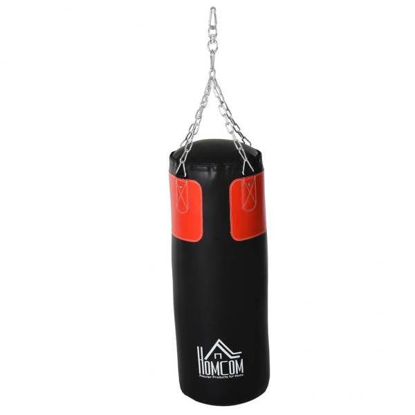 Boxsack Trainingsdummy Boxtraining Boxen mit Boxhandschuhen Schwarz Ø30 x 120 cm - Palo24