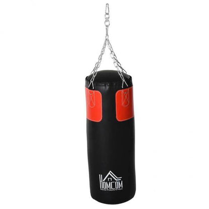 Boxsack Trainingsdummy Boxtraining Boxen mit Boxhandschuhen Schwarz Ø30 x 120 cm - Palo24