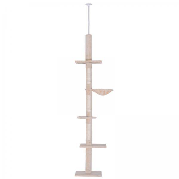 Katzenbaum Kratzbaum Katzenkratzbaum mit Sisalsäulen höhenverstellbar Beige - Palo24