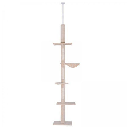 Katzenbaum Kratzbaum Katzenkratzbaum mit Sisalsäulen höhenverstellbar Beige - Palo24