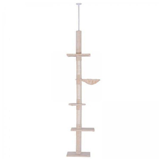 Katzenbaum Kratzbaum Katzenkratzbaum mit Sisalsäulen höhenverstellbar Beige - Palo24