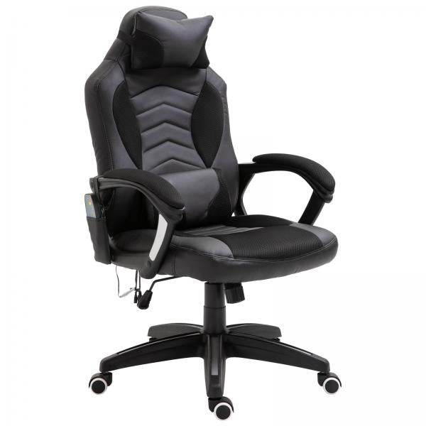 Bürostuhl Ergonomisch Massagesessel Gaming Stuhl Schwarz - Palo24