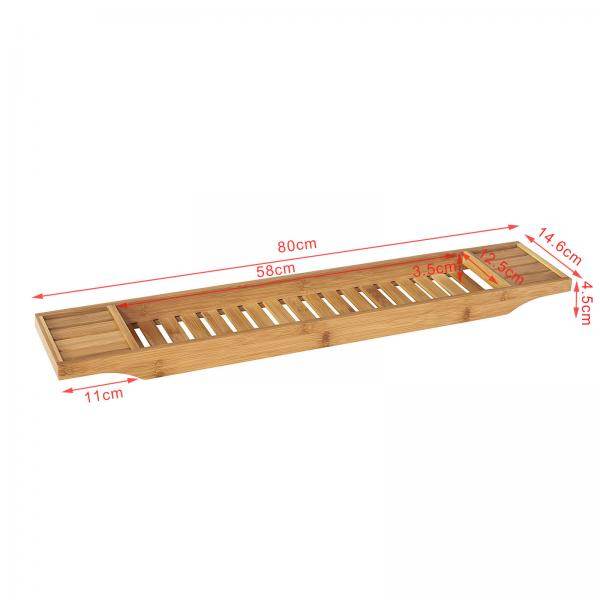 80cm Lang Badewannenablage Badewannenbrett Bambus - Palo24