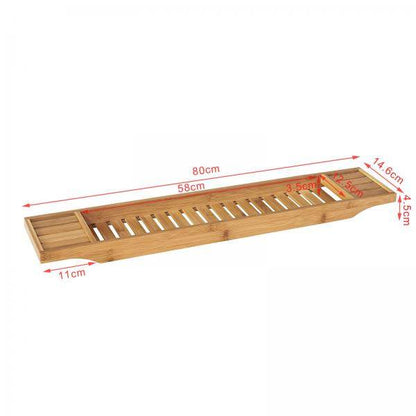 80cm Lang Badewannenablage Badewannenbrett Bambus - Palo24