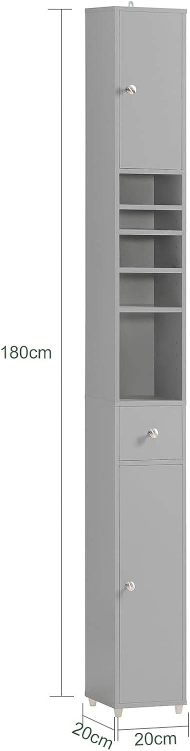 Bad Hochschrank | Badschrank | Badregal Hellgrau | BZR34-HG - Palo24