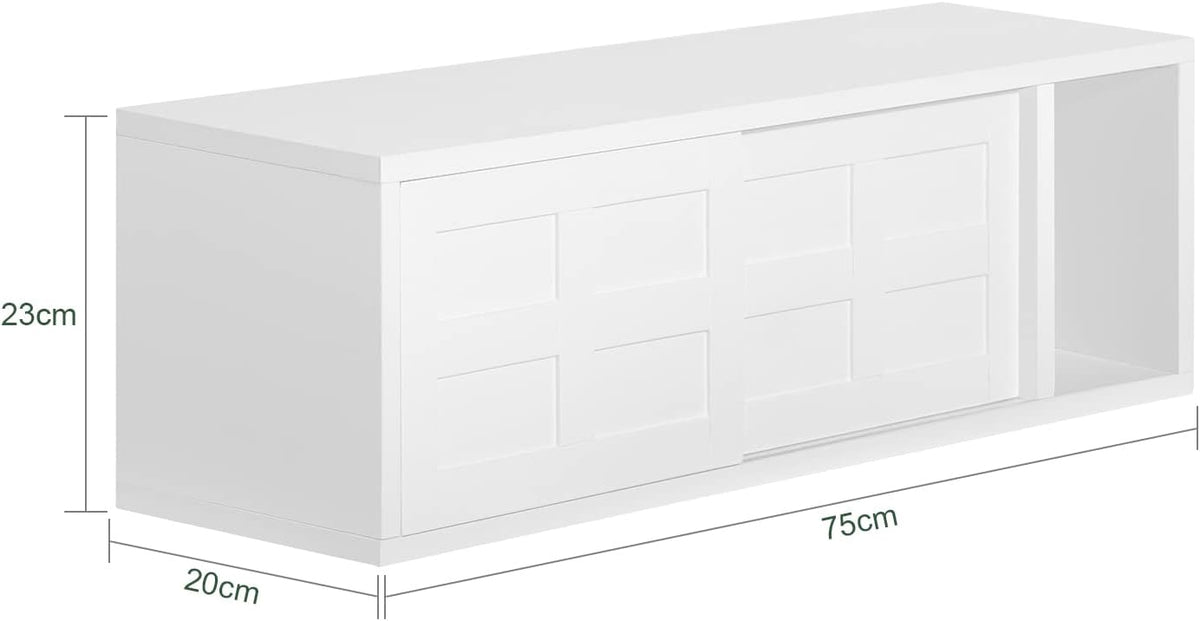 Wandgarderobe | Hängeregal | Flurgarderobe Weiss FHK18-W - Palo24