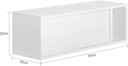 Wandgarderobe | Hängeregal | Flurgarderobe Weiss FHK18-W - Palo24
