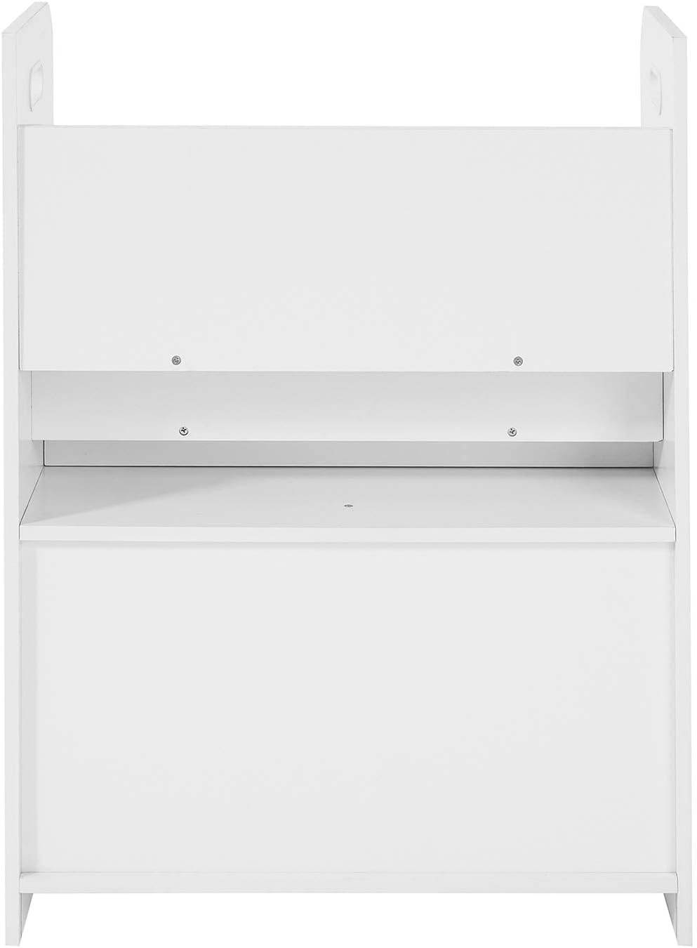 Kinderbücherregal | Spielzeugtruhe | Aufbewahrungsregal für Kinder | Weiss KMB27-W - Palo24
