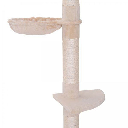 Katzenbaum Kratzbaum Katzenkratzbaum mit Sisalsäulen höhenverstellbar Beige - Palo24