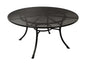 Table RIVO 150cm ronde, métal déployé gris fer