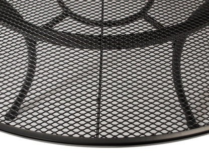 Table RIVO 150cm ronde, métal déployé gris fer