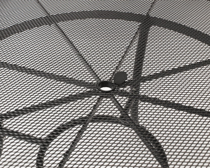 Table RIVO 150cm ronde, métal déployé gris fer