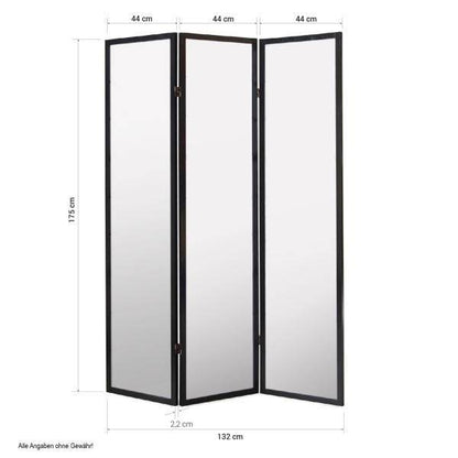 3 fach Holz Paravent Raumteiler 8034 weiss - Palo24