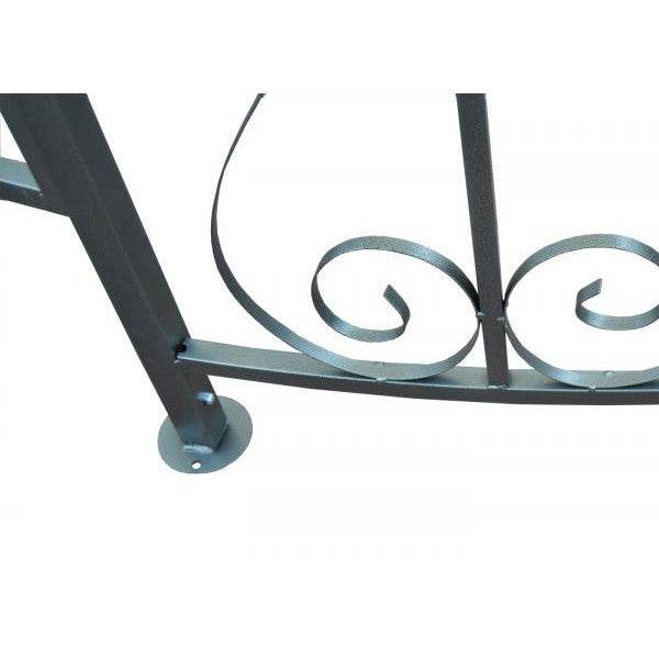 Pergola Almeria, Rundpavillon Garten Pavillon, stabiles Stahl-Gestell Ø 3m ~ türkis - Palo24