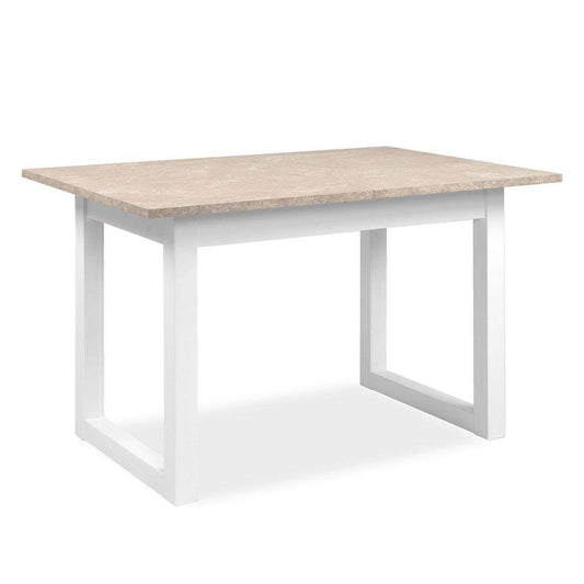 Esstisch ausziehbar 120x80 cm Sandstein Weiss - Palo24