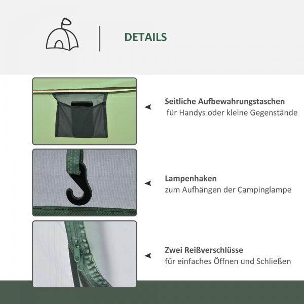 Zelt für 4-5 Personen Campingzelt mit Heringen Kuppelzelt - Palo24