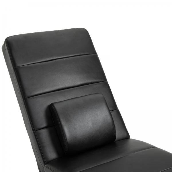 Liegesessel Fernsehsessel mit Zero-G Lounge Kunstleder Massage MDF Metall Schwarz - Palo24