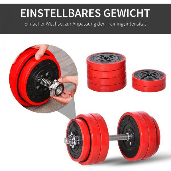 Hantelset 20/30KGS 2-IN-1 Hanteln & Langhanteln verstellbar - Palo24