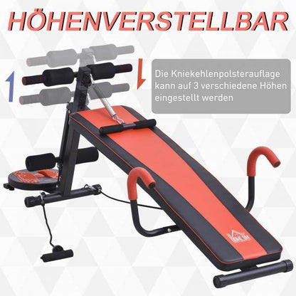 Sit Up Bank Bauchtrainer Trainingsbank Fitnessbank Verstellbar - Palo24