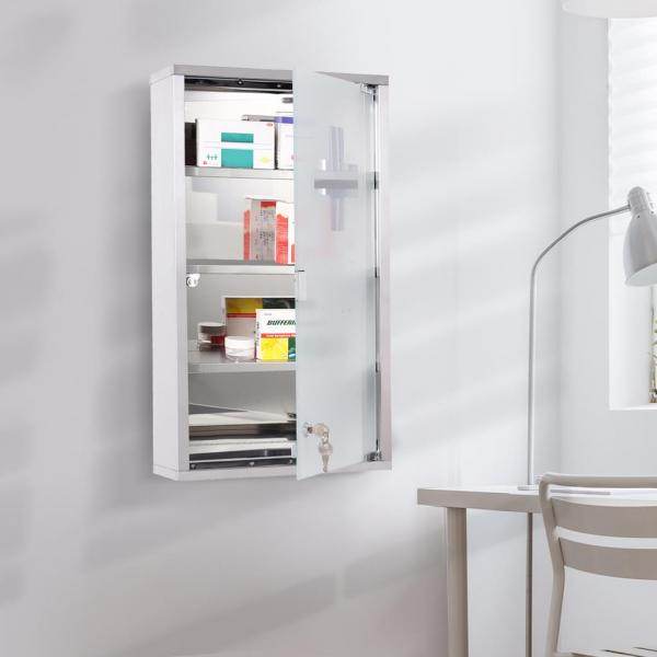 Medizinschrank | Edelstahl | Satiniertes Sichtglas - Palo24