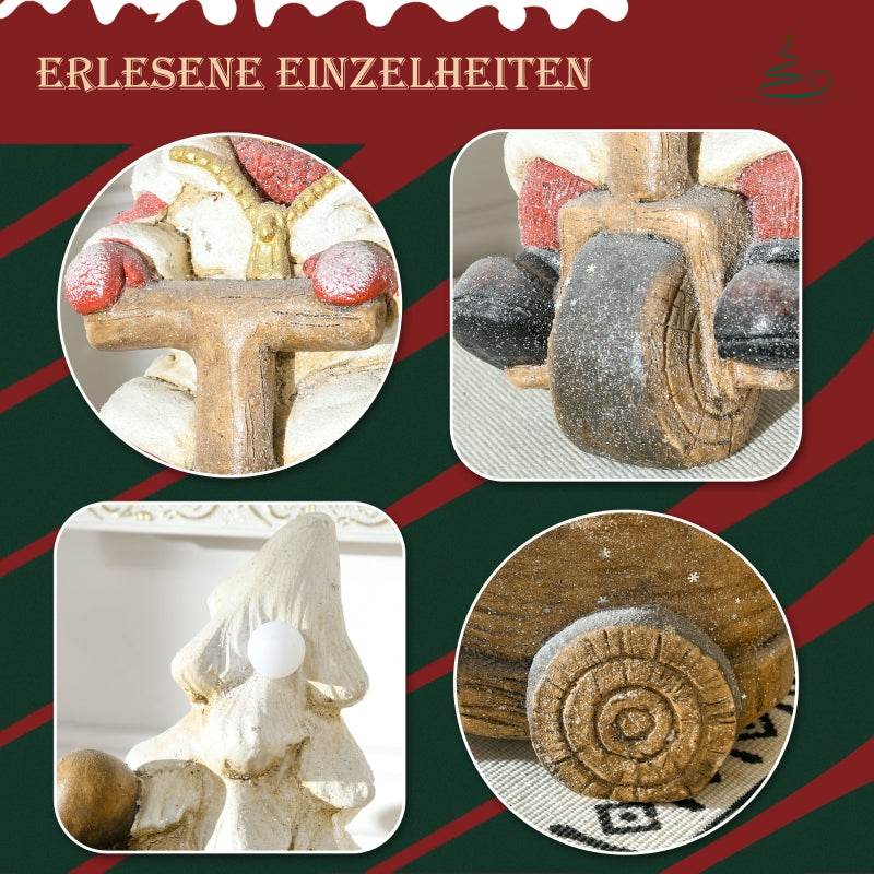 LED Weihnachtsdeko, Rentier mit Weihnachtsbaum 44cm - Palo24