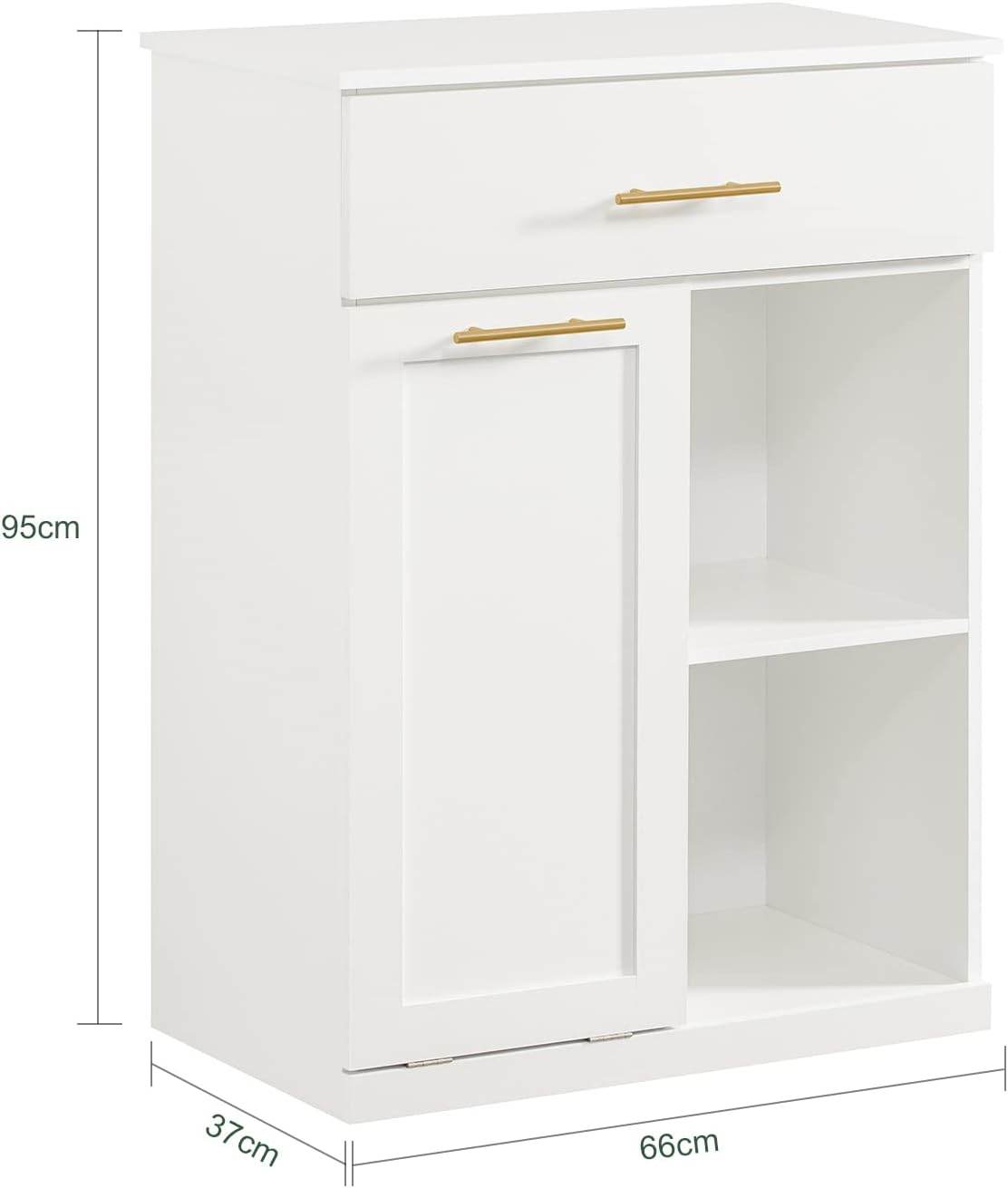 Wäscheschrank | Wäschesammler | Badschrank Weiss BZR66-W - Palo24