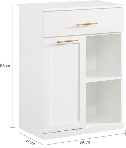 Wäscheschrank | Wäschesammler | Badschrank Weiss BZR66-W - Palo24