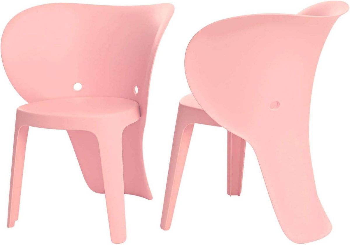 Kinderstuhl mit Lehne | Stühlchen | Sitzhöhe 32cm | Elefant Pink | KMB12-Px2 - Palo24