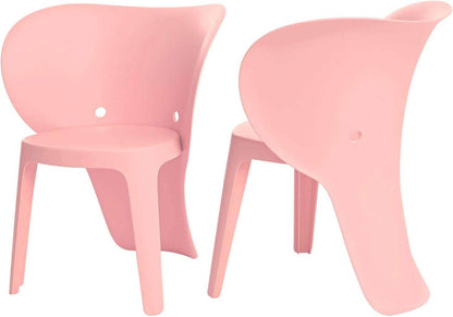 Kinderstuhl mit Lehne | Stühlchen | Sitzhöhe 32cm | Elefant Pink | KMB12-Px2 - Palo24