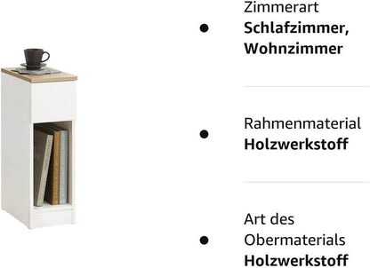 Nachttisch mit Schublade | Couchtisch | Sofatisch | Beistelltisch | FBT111-WN - Palo24