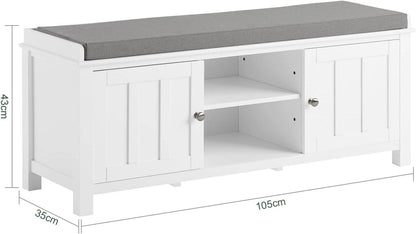 Garderobenbank | Bettbank | Schuhbank Weiss FSR35-W - Palo24