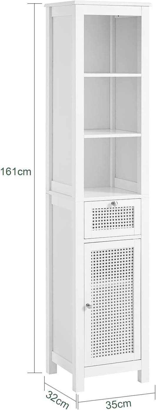 Bad Hochschrank | Badschrank | Badregal Weiss BZR36-W - Palo24