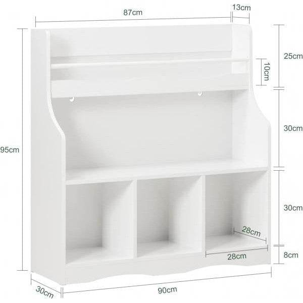 Kinderbücherregal | Spielzeugregal | Aufbewahrungsregal Für Kinder | Weiss - Palo24